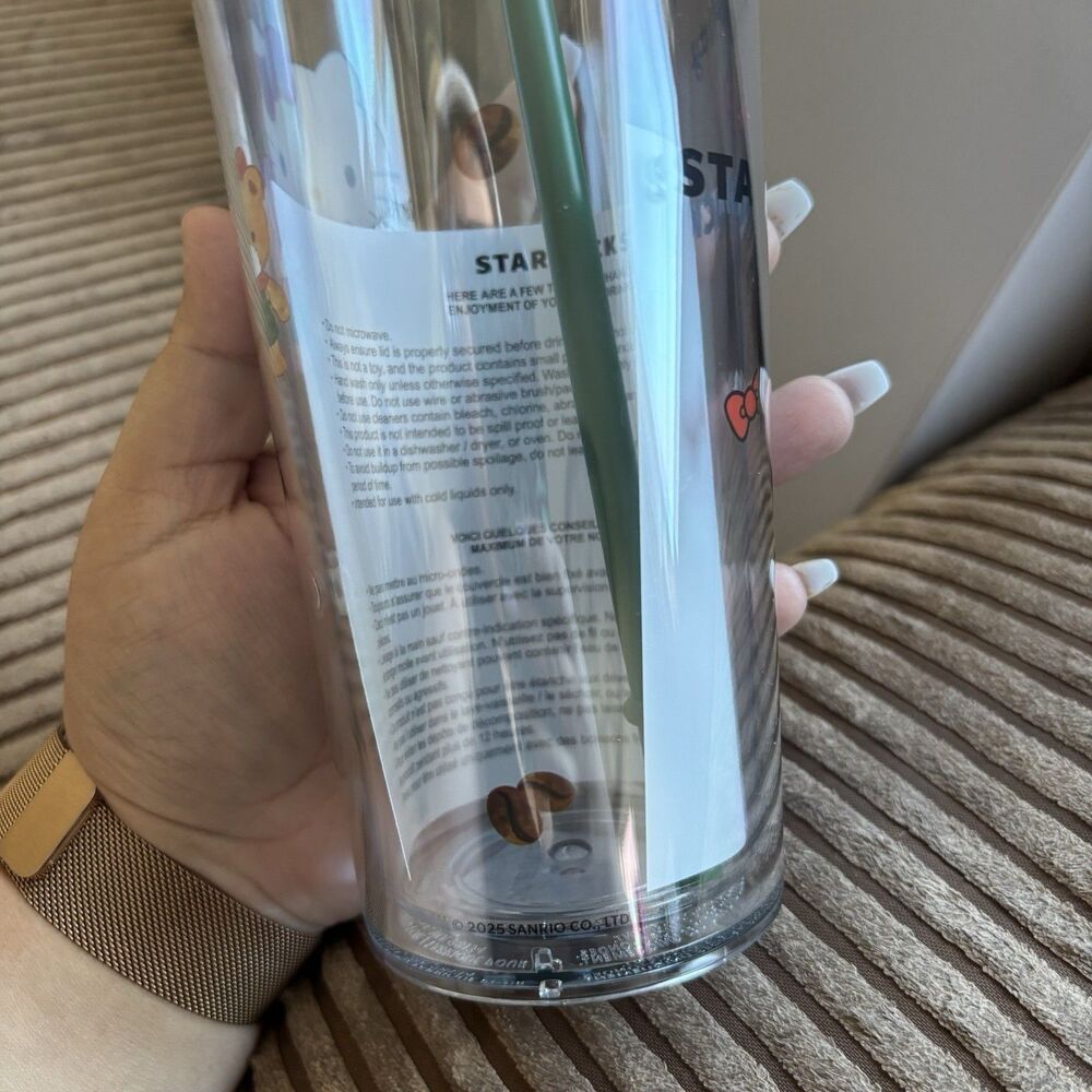 Starbucks Hello Kitty Collection 24oz Acrylic Cold Cup Limited Edition New - Picture 5 of 7